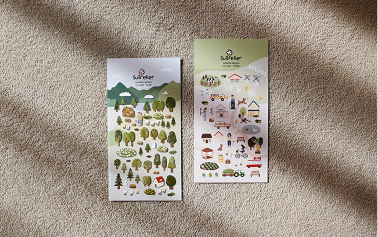 Suatelier - Stickers - Village - Smidapaper Ikigai Shop