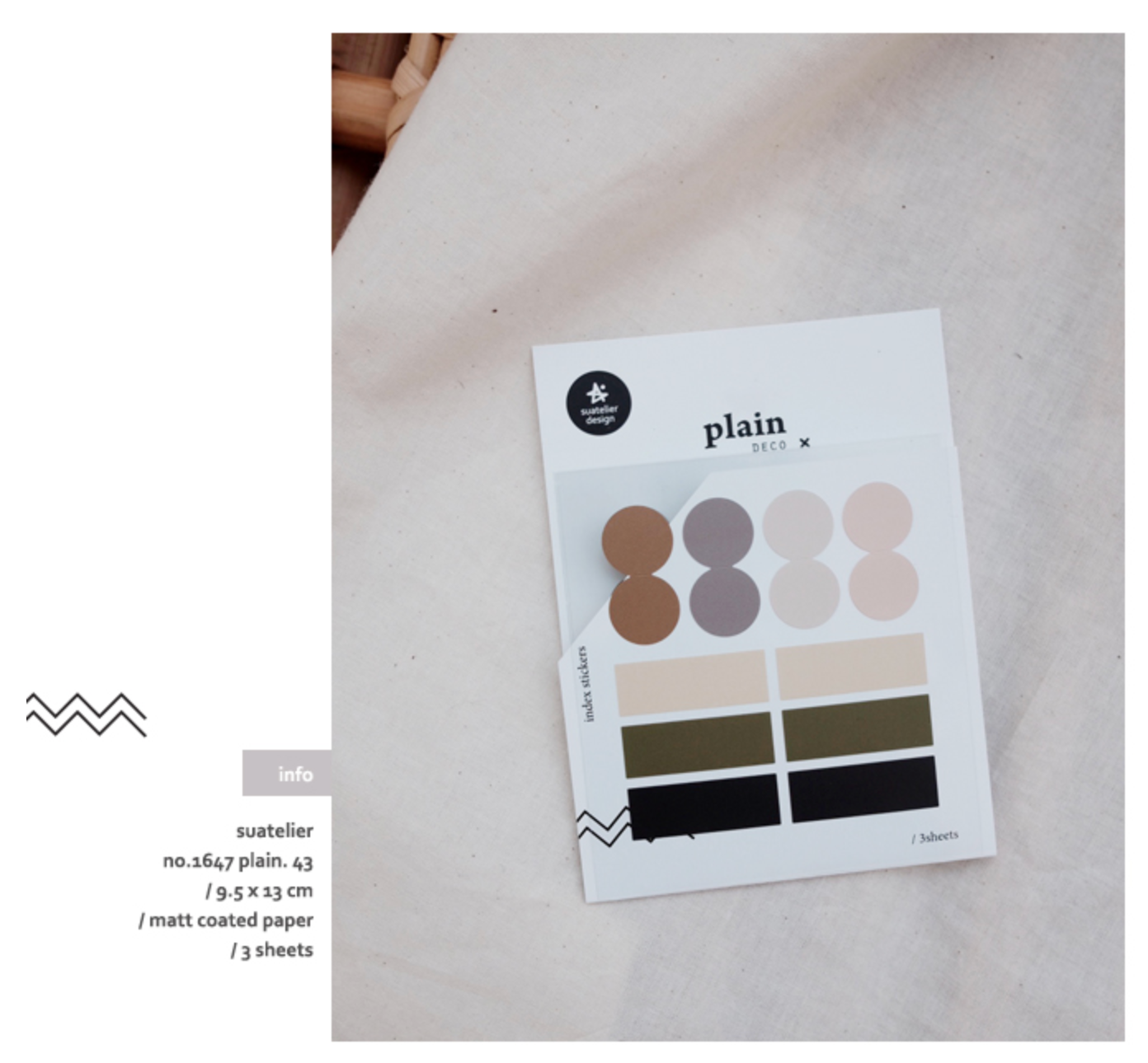 Suatelier Plain Deco x 43 - Smidapaper Ikigai Shop