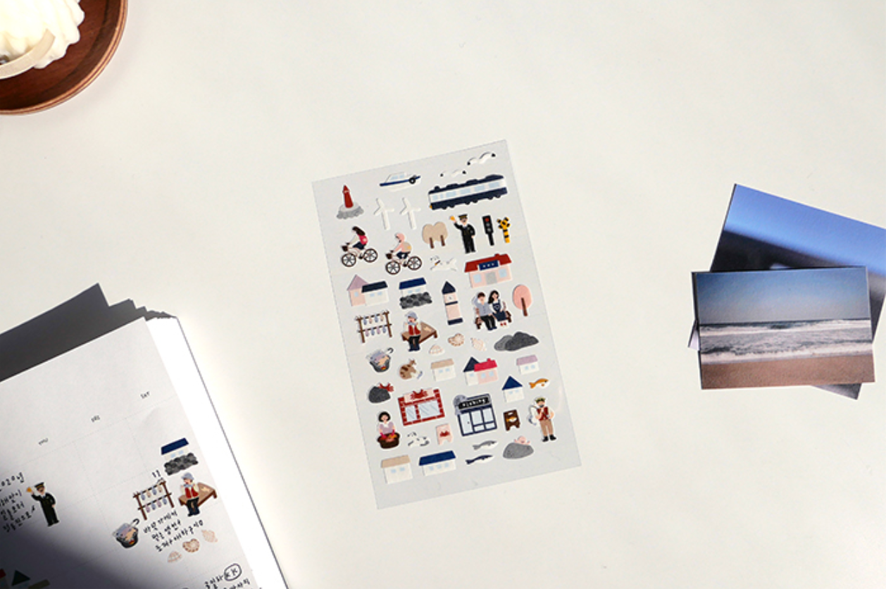 Suatelier - Stickers - Ocean Village - Smidapaper Ikigai Shop
