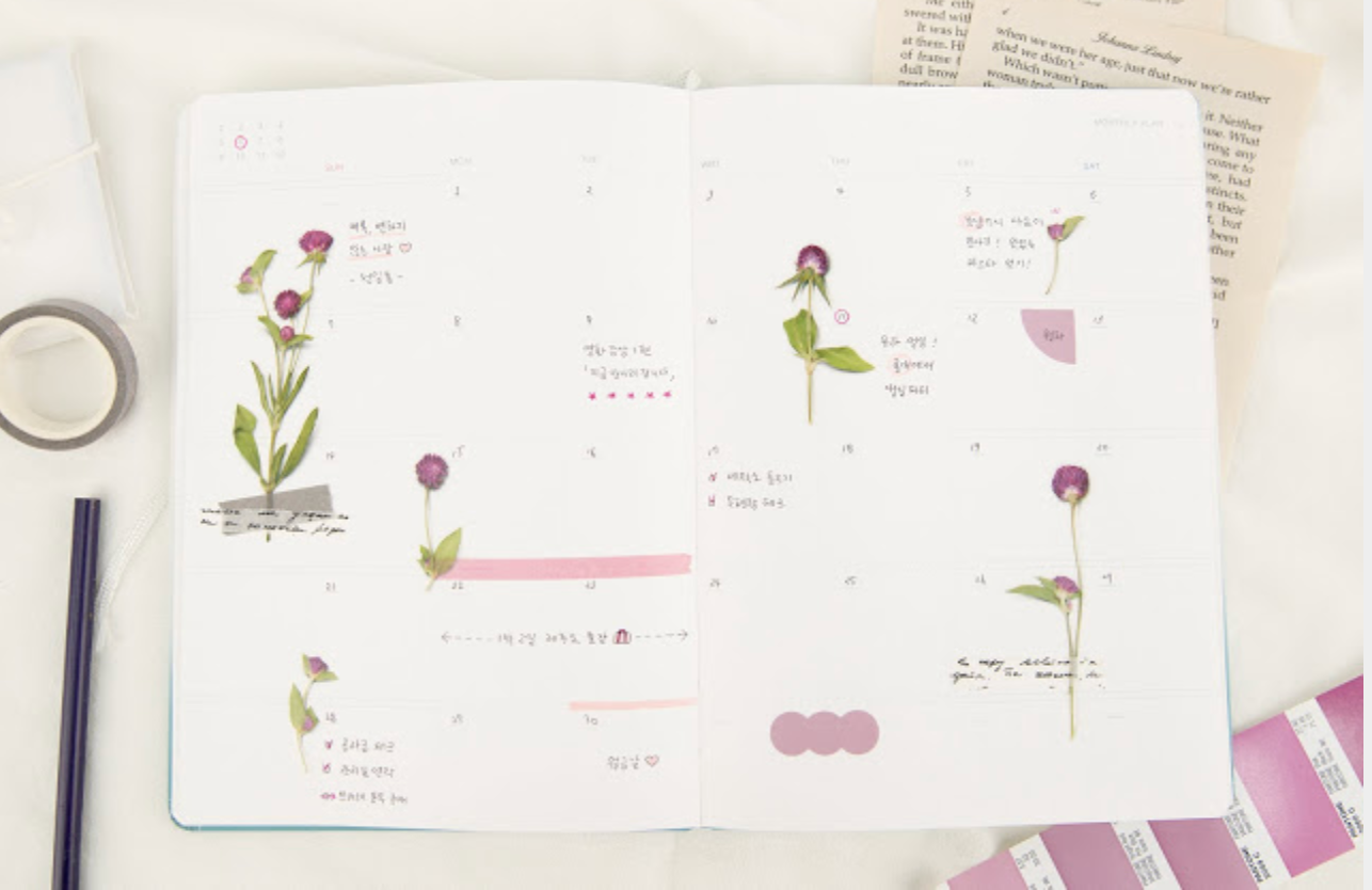Appree Pressed Stickers- 019 Globe Amaranth - Smidapaper Ikigai Shop