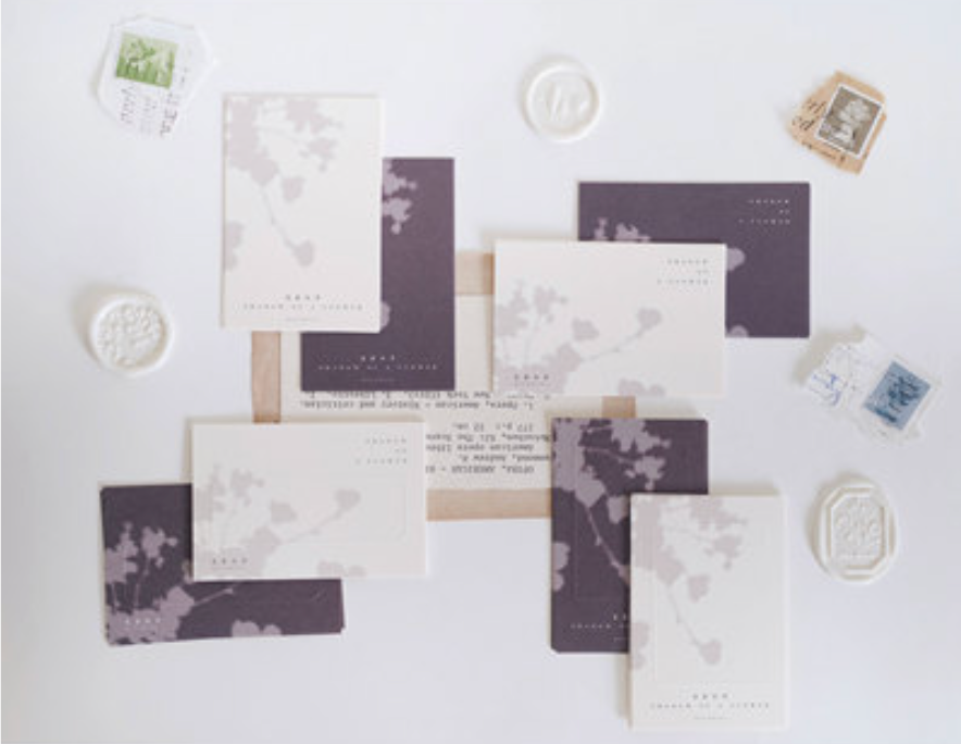 Heeymiao Shadow of a Flower Notepaper (4 designs)