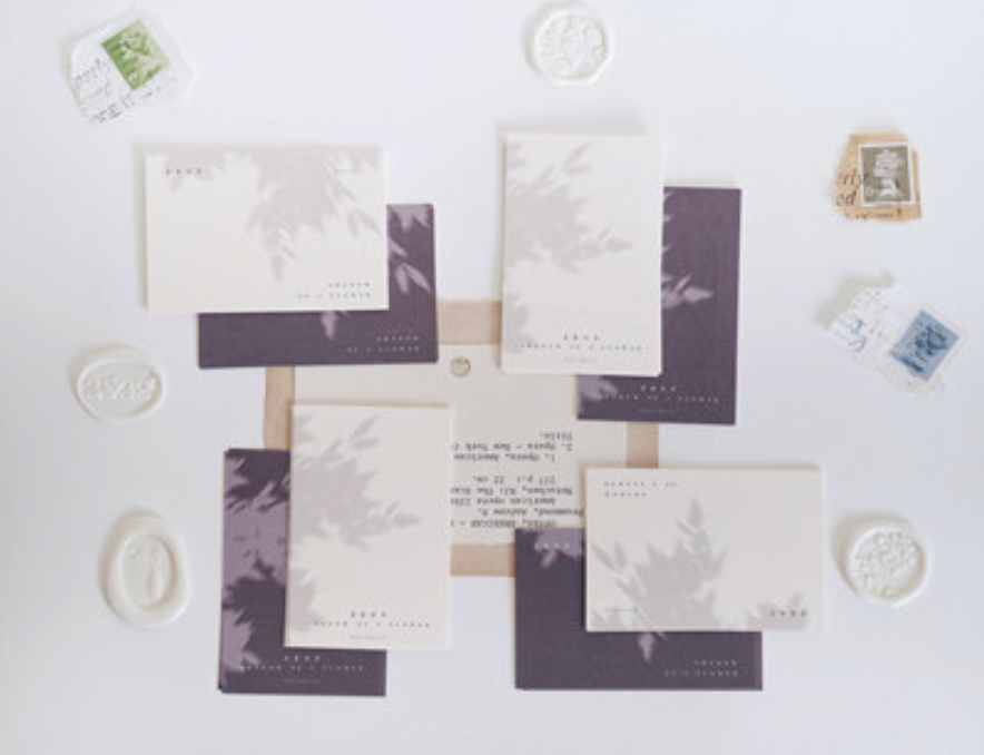 Heeymiao Shadow of a Flower Notepaper (4 designs)