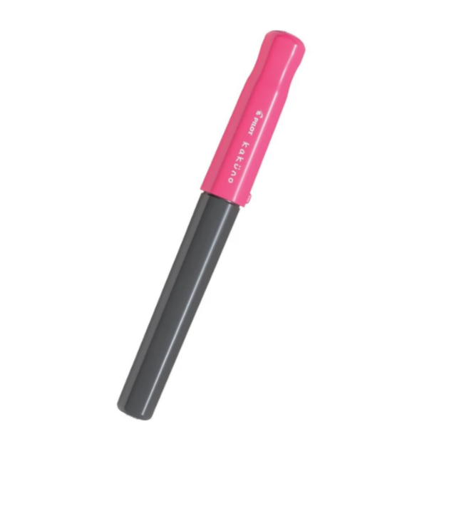 Pilot Kakuno Black Barbel Pink Fountain Pen - Medium - Smidapaper Ikigai Shop