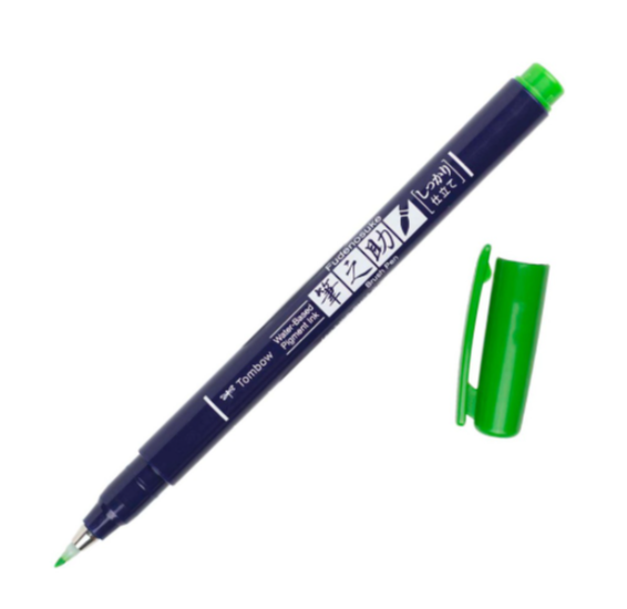 Tombow Fudenosuke Hard Tip Brush Pen - Smidapaper Ikigai Shop