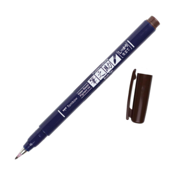 Tombow Fudenosuke Hard Tip Brush Pen - Smidapaper Ikigai Shop