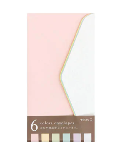 MD Colors Envelopes Set of 6 - Smidapaper Ikigai Shop
