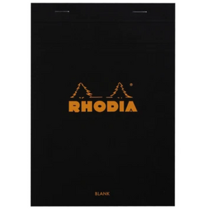 Rhodia - No 16 Top Staplebound Plain Black - Smidapaper Ikigai Shop