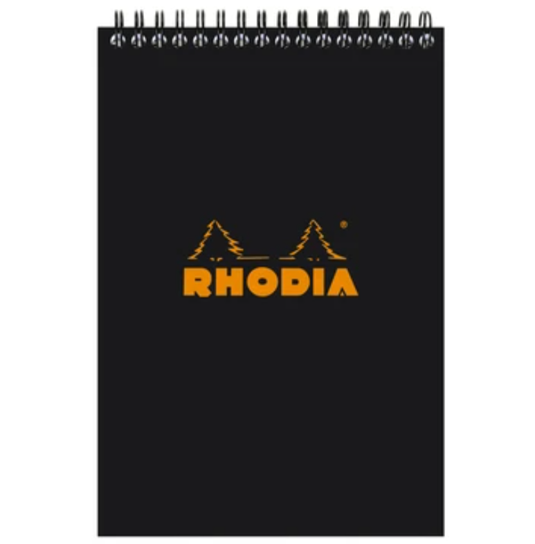 Rhodia - No 16 Top Wirebound Lined Black - Smidapaper Ikigai Shop