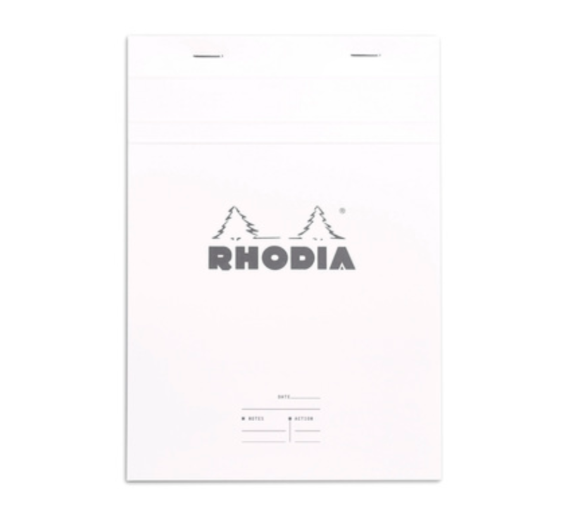 Rhodia - No 16 Top Staplebound Meeting White - Smidapaper Ikigai Shop