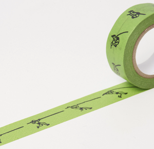 Classiky Pole Vault Washi Tape Green (20mm x 10m) - Smidapaper Ikigai Shop