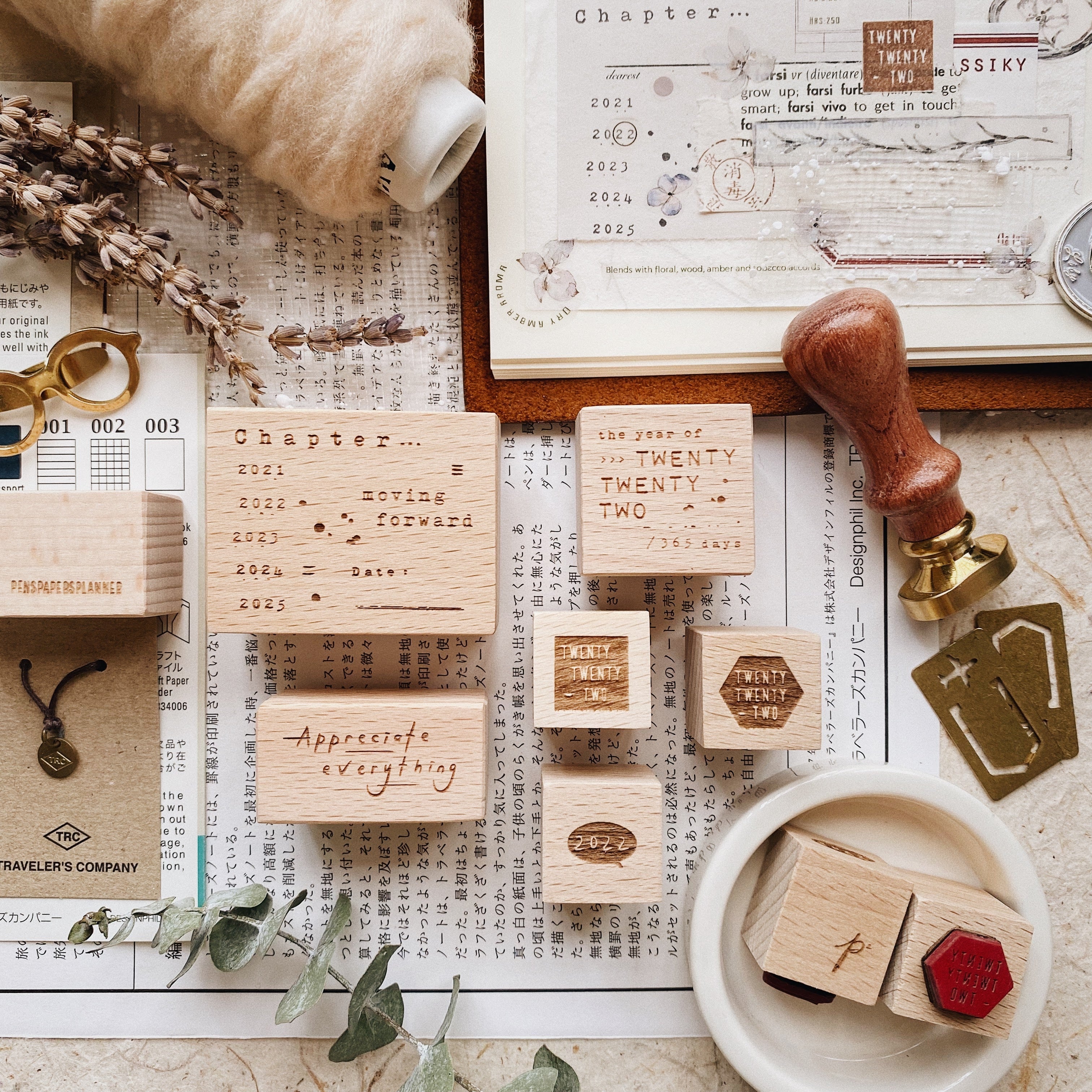 Appreciate Everything Rubber Stamp by Penspapersplanner - Smidapaper Ikigai Shop