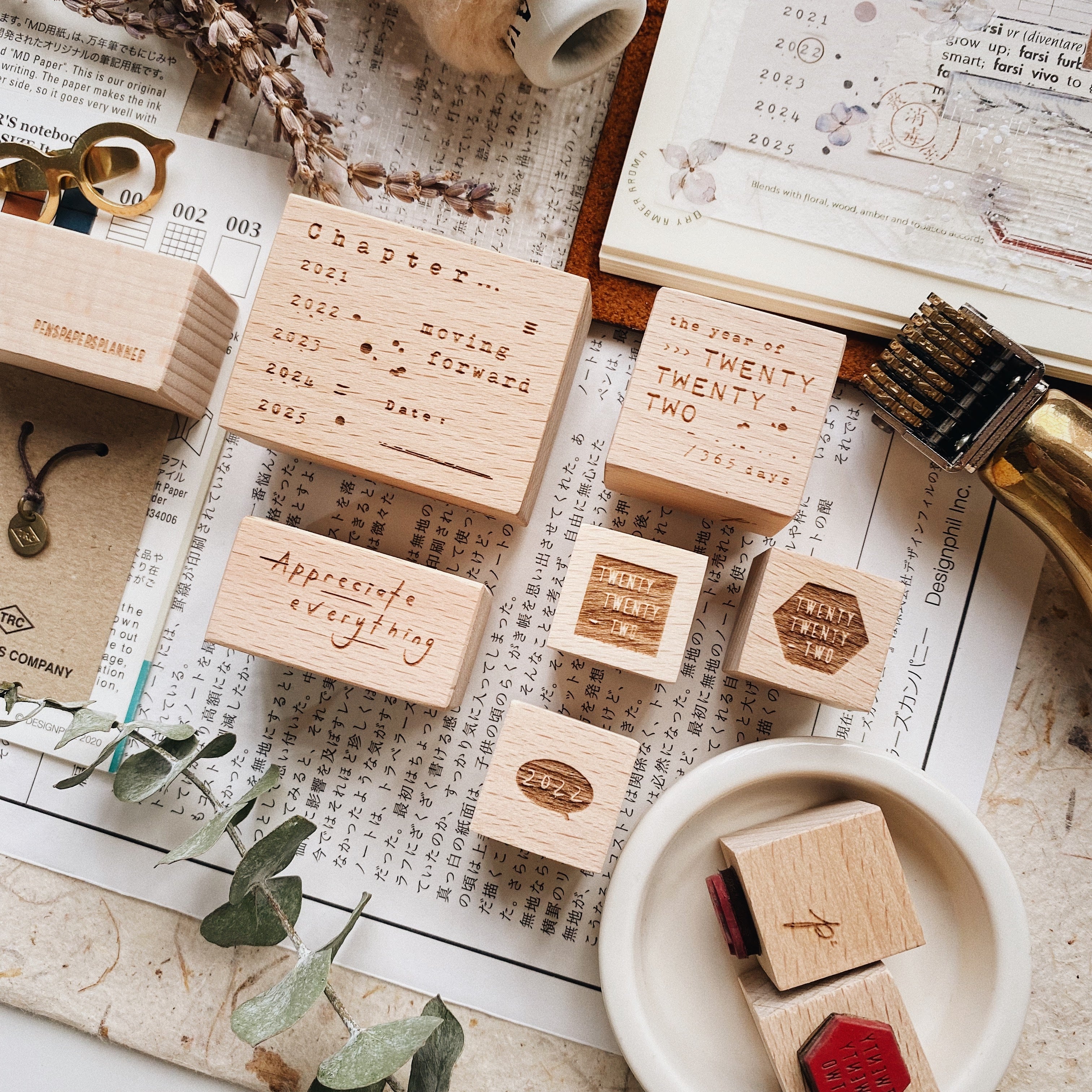 Appreciate Everything Rubber Stamp by Penspapersplanner - Smidapaper Ikigai Shop