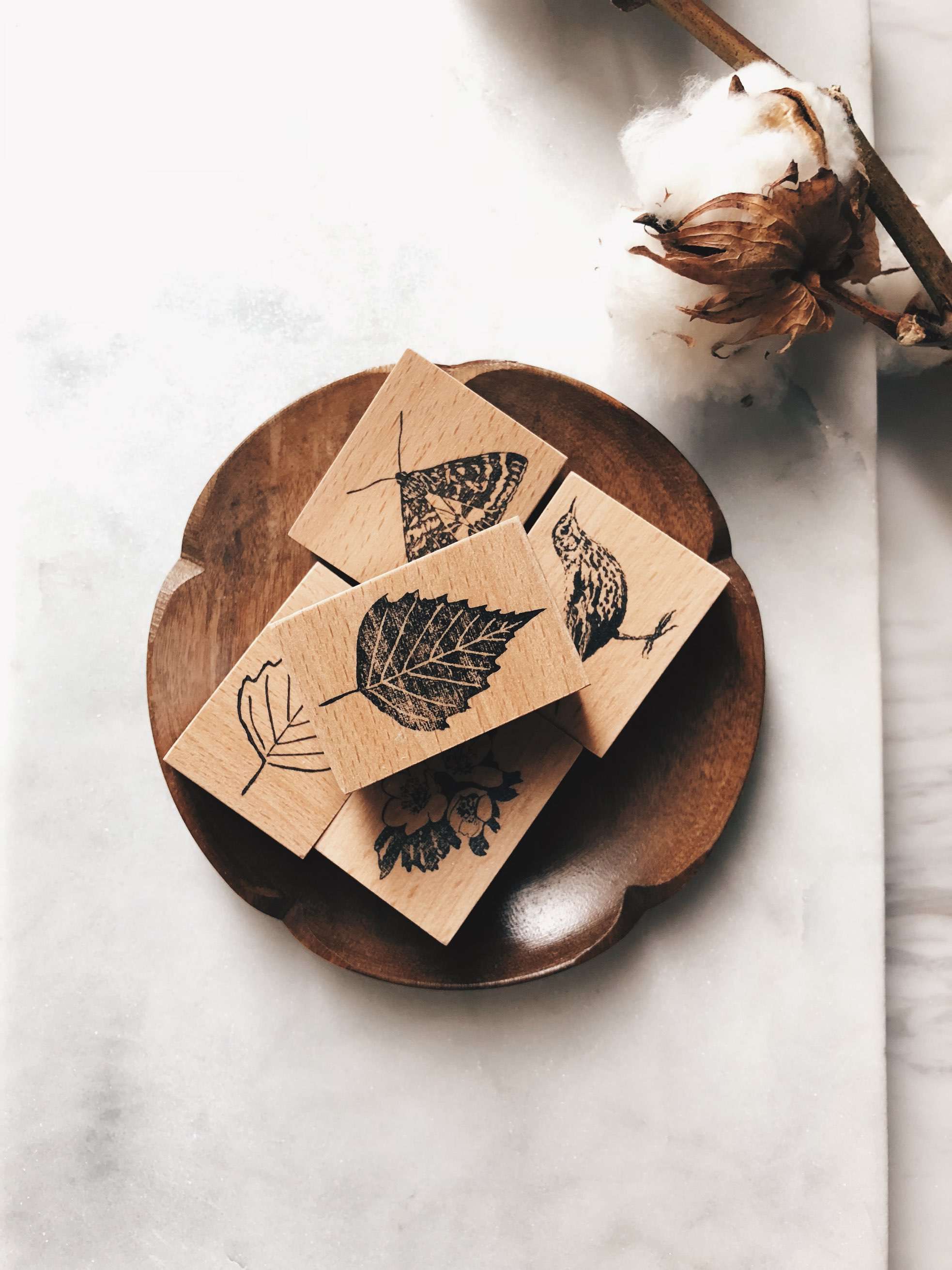 Stempel Jazz Rubber Stamp - Birch Leaf - Smidapaper Ikigai Shop