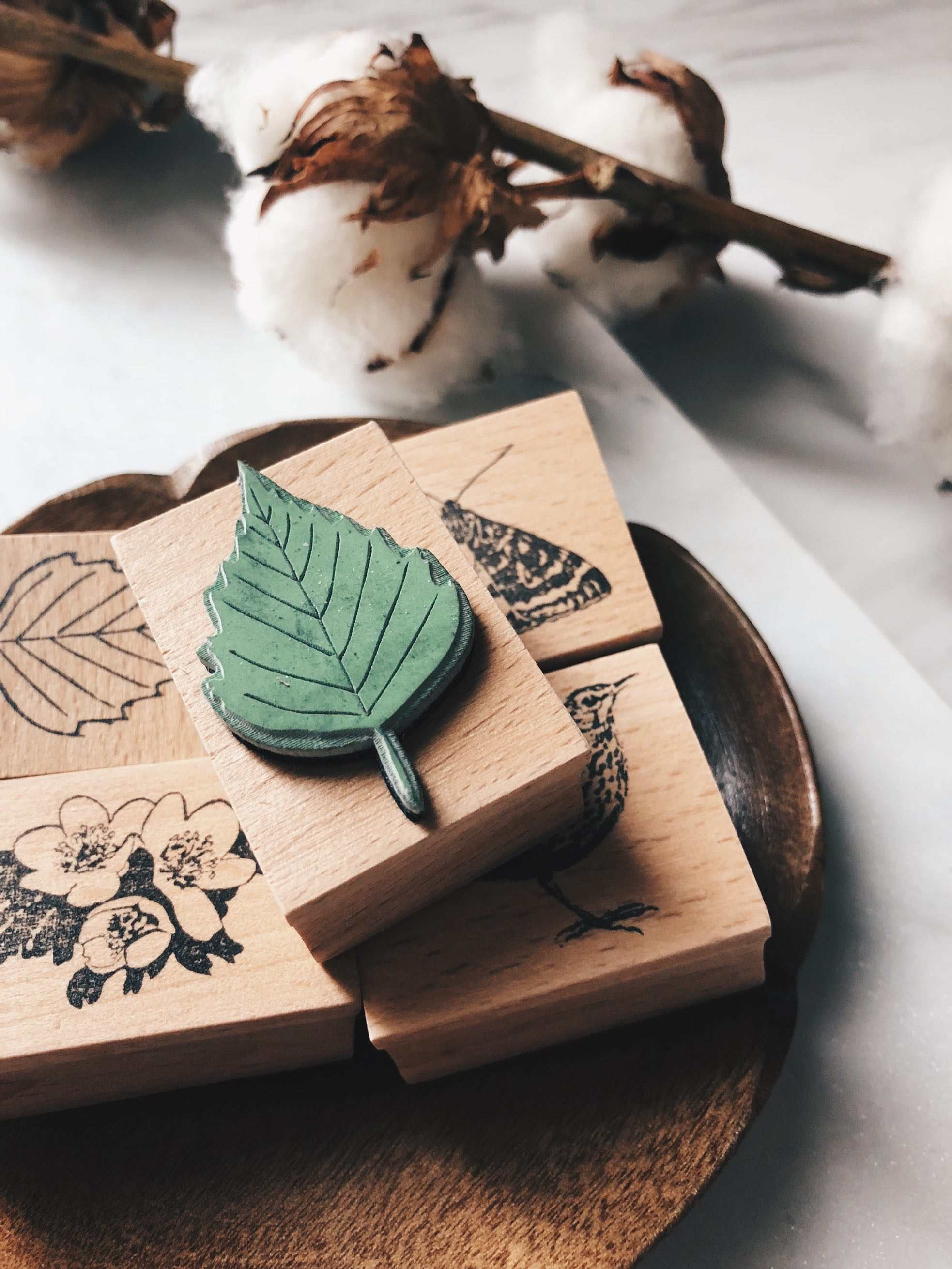 Stempel Jazz Rubber Stamp - Birch Leaf - Smidapaper Ikigai Shop