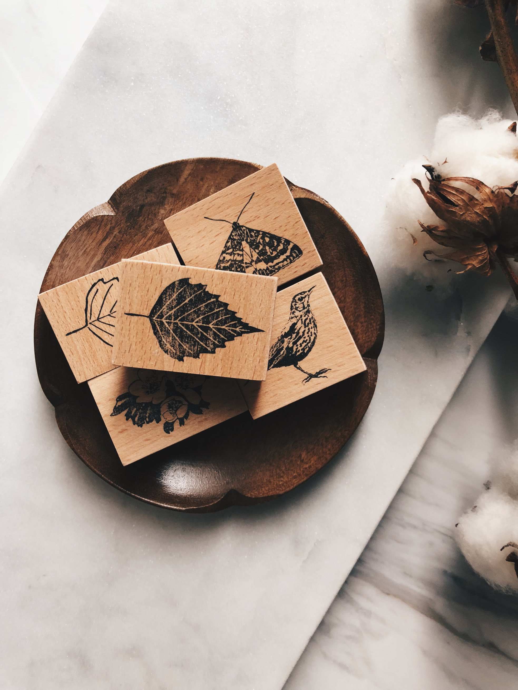 Stempel Jazz Rubber Stamp - Birch Leaf - Smidapaper Ikigai Shop