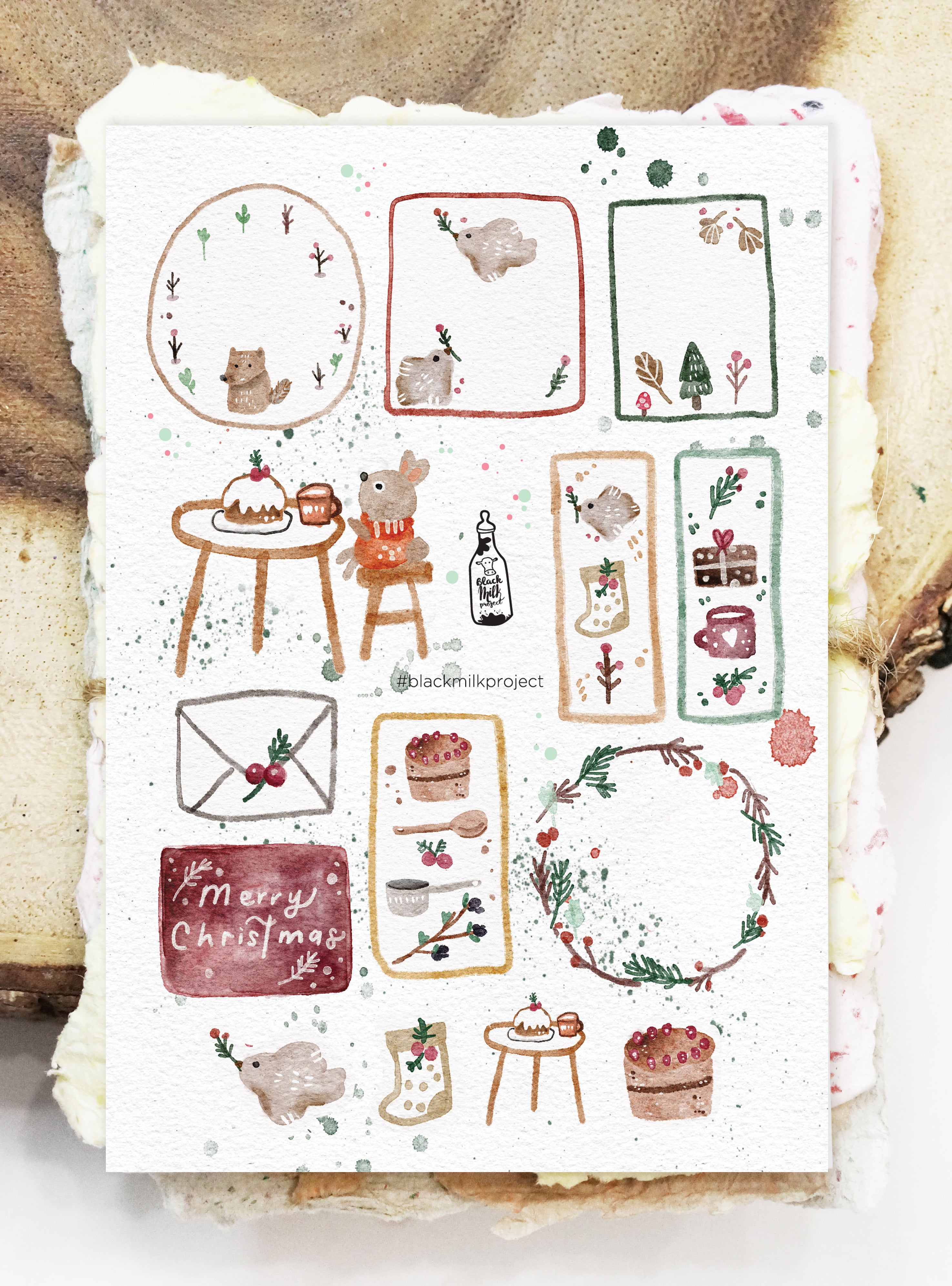 Black Milk Project: Christmas Angel Set (set of 4) - Smidapaper Ikigai Shop