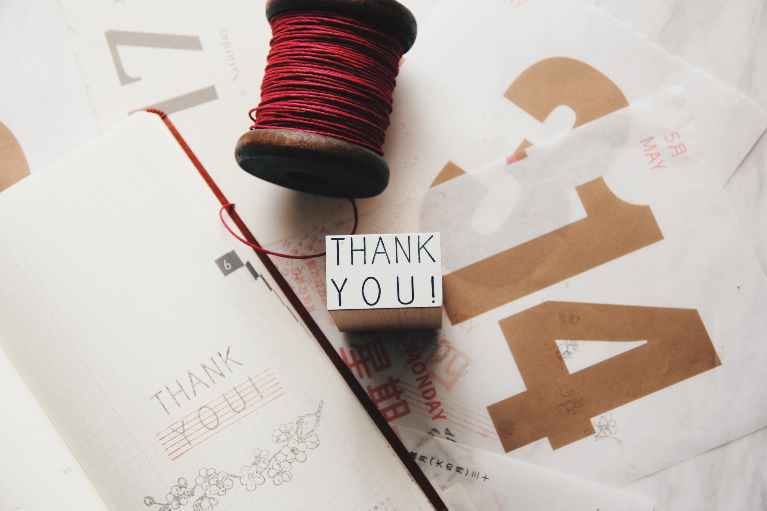 Osco Labo Thank You Rubber Stamp - Smidapaper Ikigai Shop
