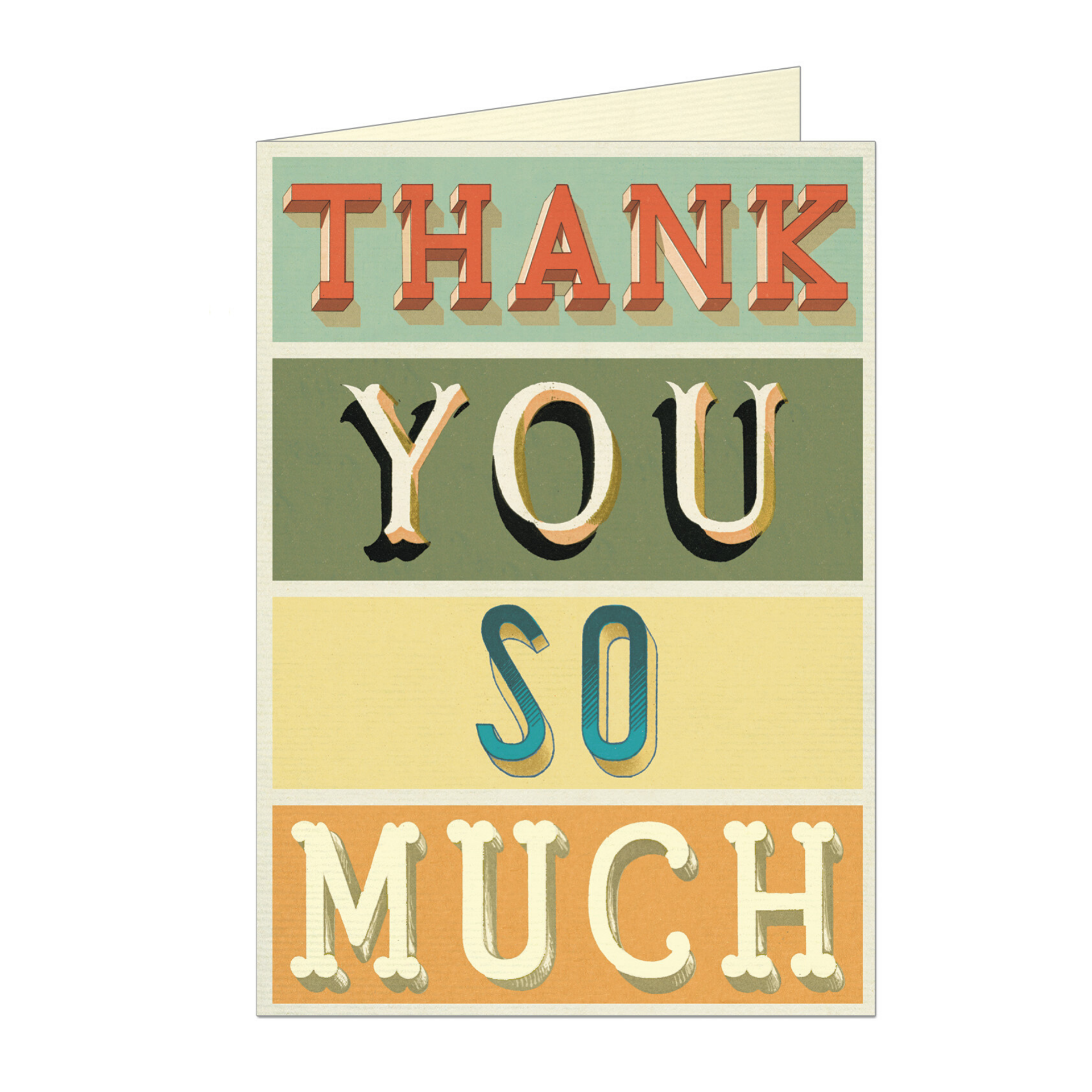 Cavallini & Co. - Thank You So Much Single Greeting Card - Smidapaper Ikigai Shop