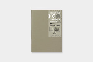 Traveler's Notebook Refill - Passport Size - 007 Weekly Free Diary - Smidapaper Ikigai Shop
