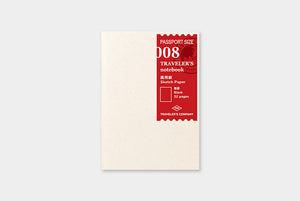 Traveler's Notebook Refill - Passport Size - 008 Sketch Paper - Smidapaper Ikigai Shop