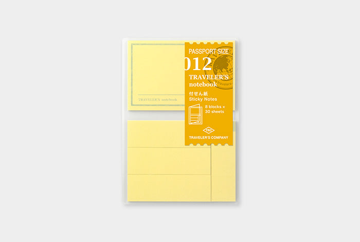 Traveler's Notebook Refill - Passport Size - 012 Sticky Notes - Smidapaper Ikigai Shop