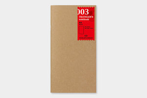 Traveler's Notebook Refill - Regular Size - 003 Blank Notebook - Smidapaper Ikigai Shop