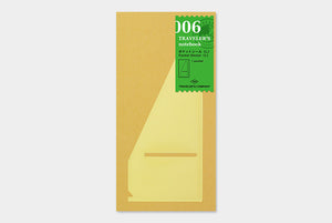 Traveler's Notebook Refill - Regular Size - 006 Pocket Sticker - Smidapaper Ikigai Shop