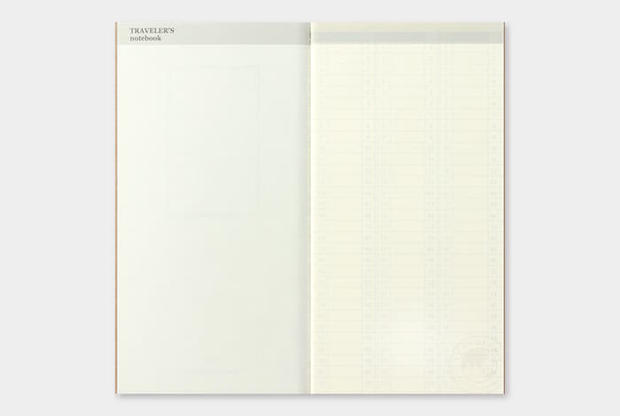 Traveler's Notebook Refill - Regular Size - 018 Weekly Free Diary Vertical - Smidapaper Ikigai Shop