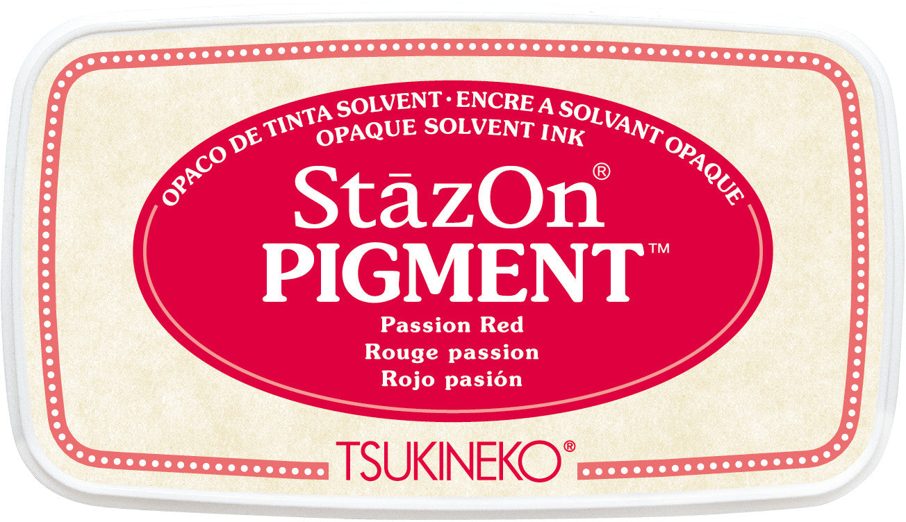 Tsukineko - StazOn Pigment -Passion Red - Smidapaper Ikigai Shop