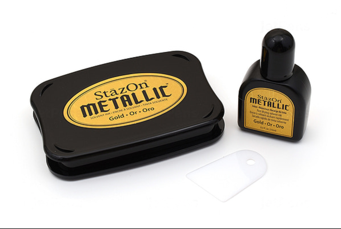 Tsukineko StazOn Metallic Ink and Reinker: Gold - Smidapaper Ikigai Shop