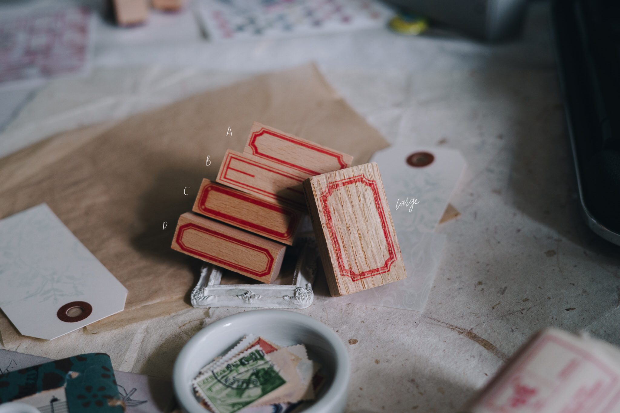 Kurukynki Long Frames Rubber Stamp (sold individually) - Smidapaper Ikigai Shop