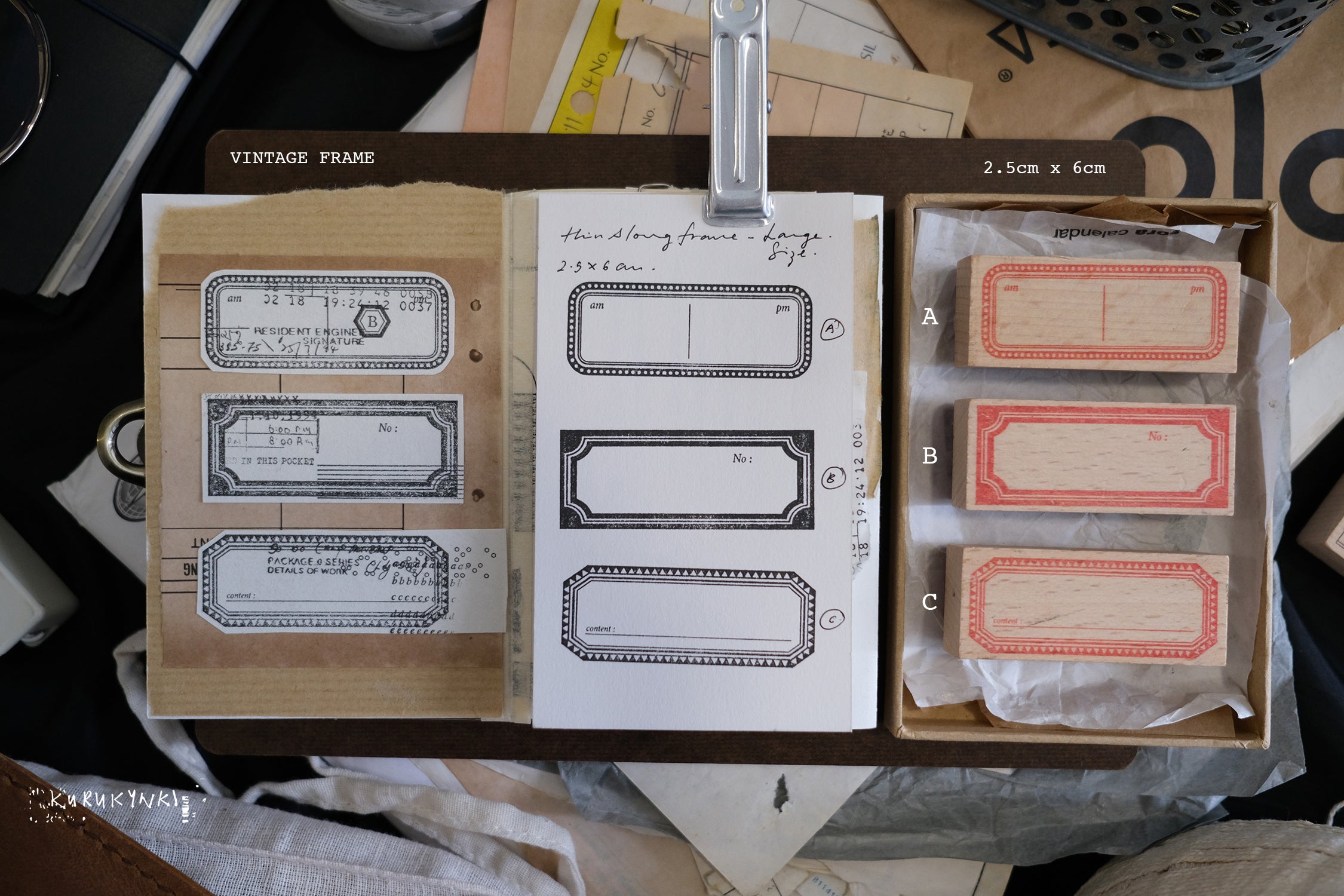 Kurukynki Thin & Long Rubber Stamp Series (10 types)