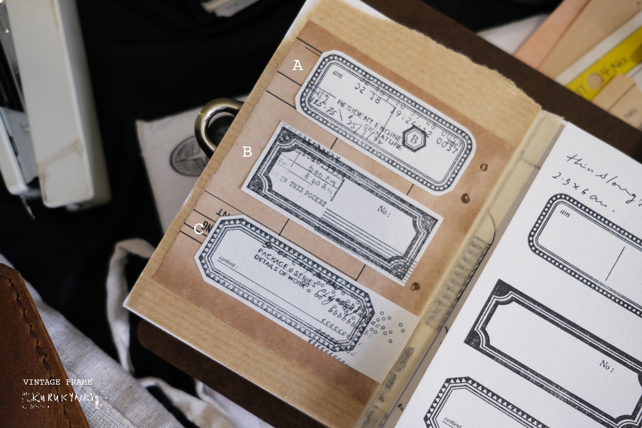 Kurukynki Thin & Long Rubber Stamp Series (10 types)