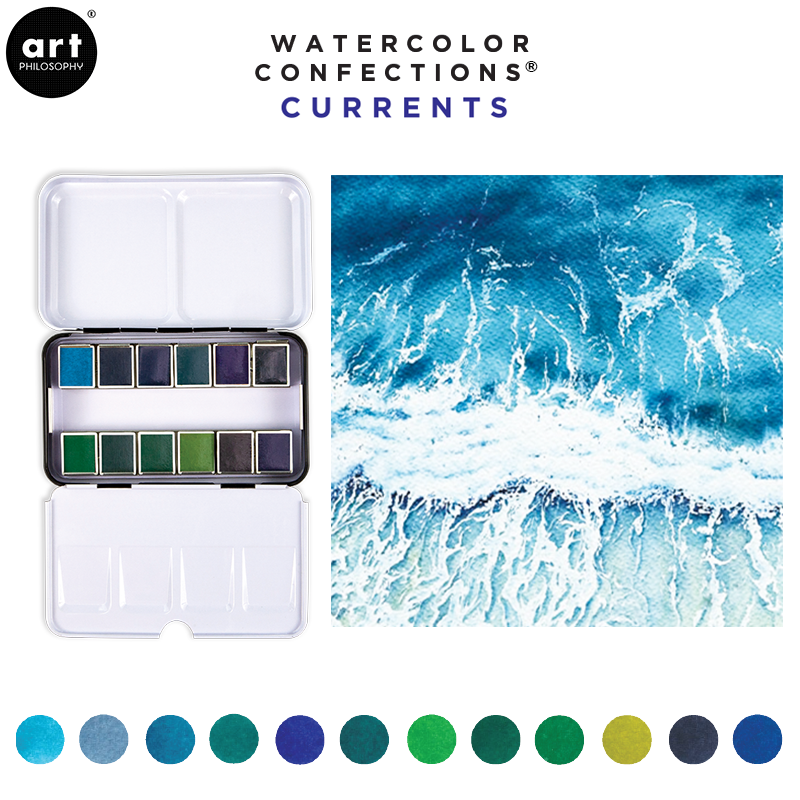 Prima Marketing Watercolor Confections-Currents - Smidapaper Ikigai Shop