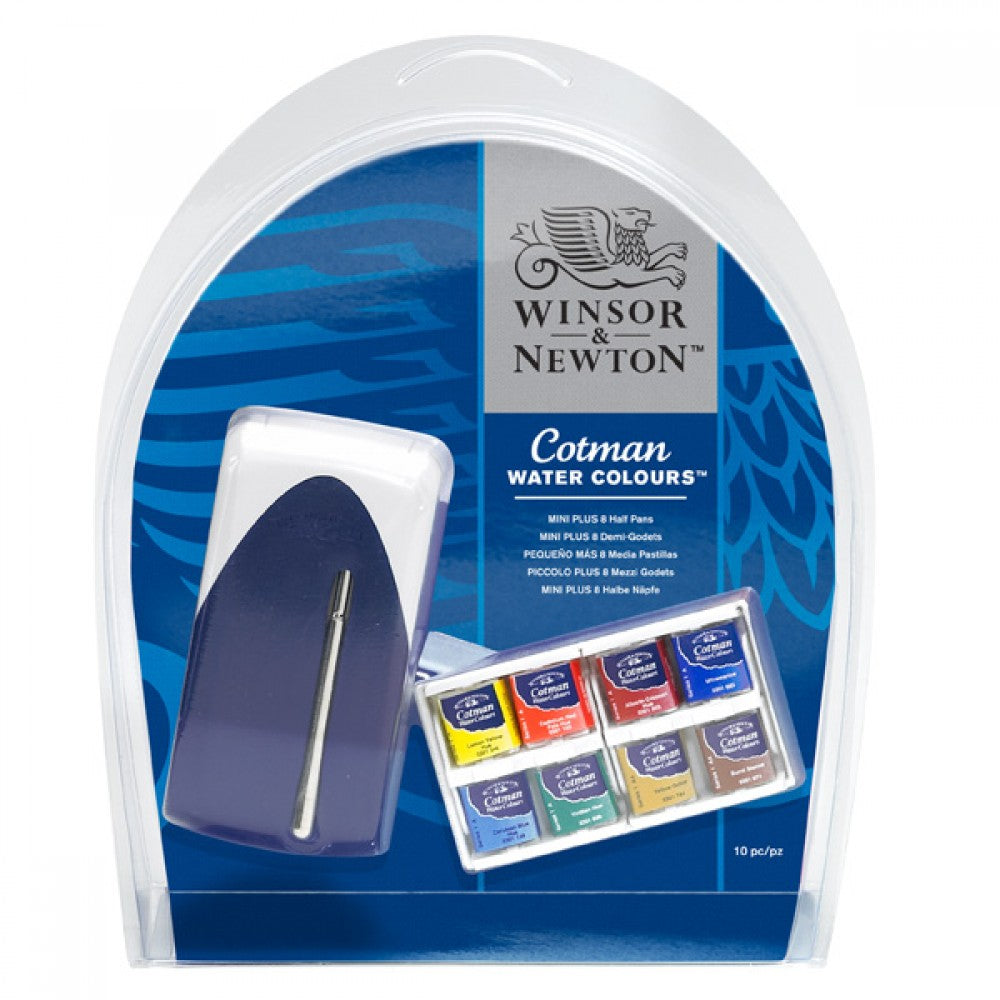 Winsor & Newton Cotman Mini Plus 8 Half Pans - Smidapaper Ikigai Shop
