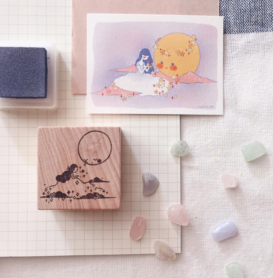 msbulat Luna & Me Rubber Stamp - Smidapaper Ikigai Shop