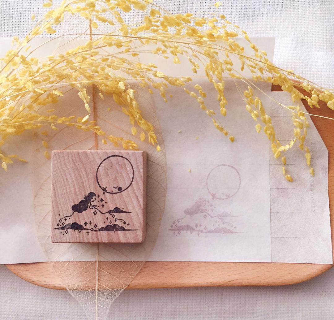 msbulat Luna & Me Rubber Stamp - Smidapaper Ikigai Shop