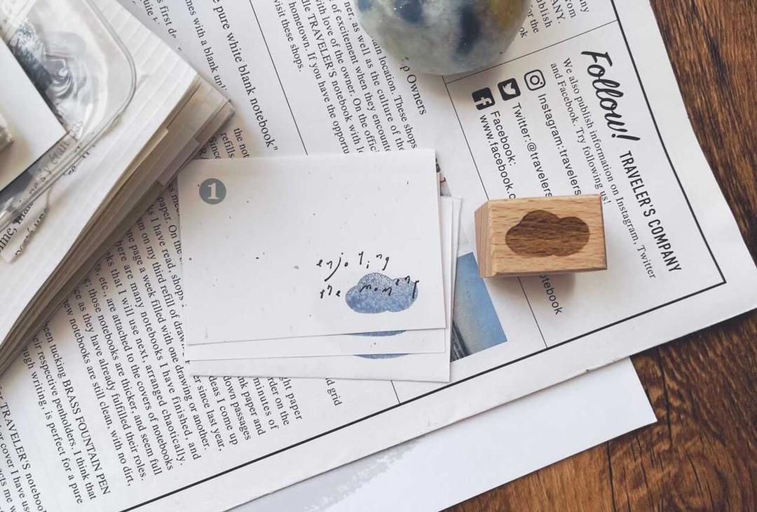 Penny Fei Star, Moon, Cloud Rubber Stamp Set (set of 3) - Smidapaper Ikigai Shop