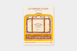 Traveler's Factory Travel Tools Letterpress Sticker Yellow - Smidapaper Ikigai Shop