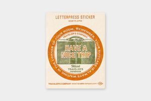 Traveler's Factory Travel Tools Letterpress Sticker Red - Smidapaper Ikigai Shop