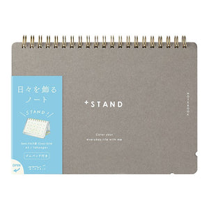 MD +Stand A5 Notebook Cross Grid - Smidapaper Ikigai Shop