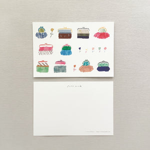 Miki Tamura Postcard: Coin Purse - Smidapaper Ikigai Shop