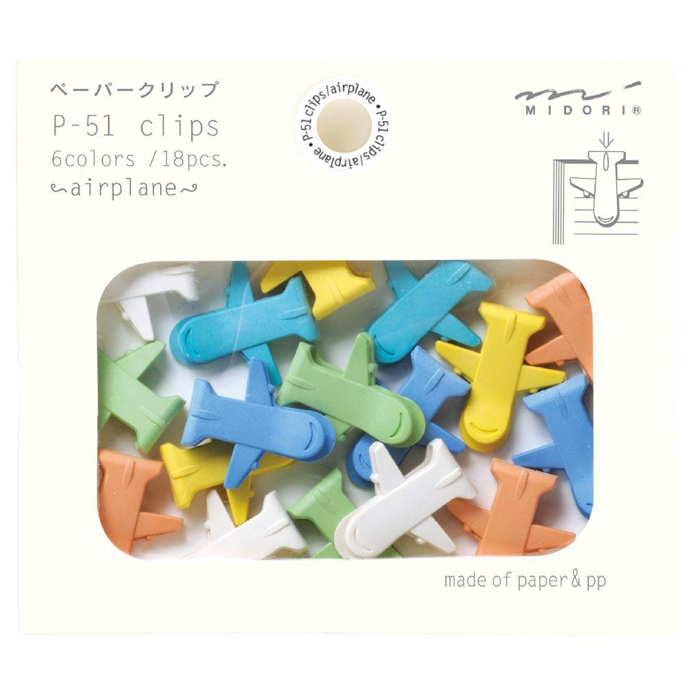 Midori P-51 Clips - Airplane - Smidapaper Ikigai Shop
