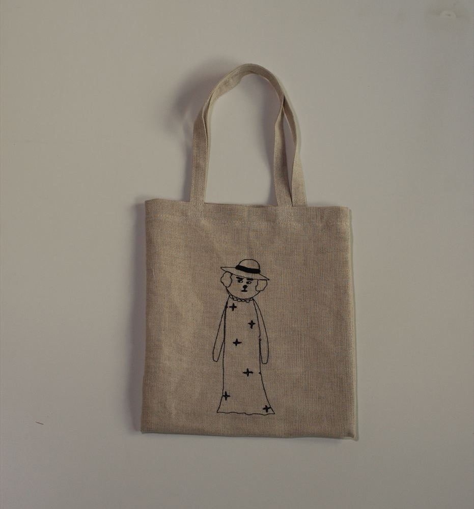 Classiky x Sennokoto Linen Embroidery Mini Bag - Actress - Smidapaper Ikigai Shop