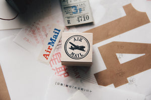 Catslife Press  Air Mail Seal rubber stamp - Smidapaper Ikigai Shop
