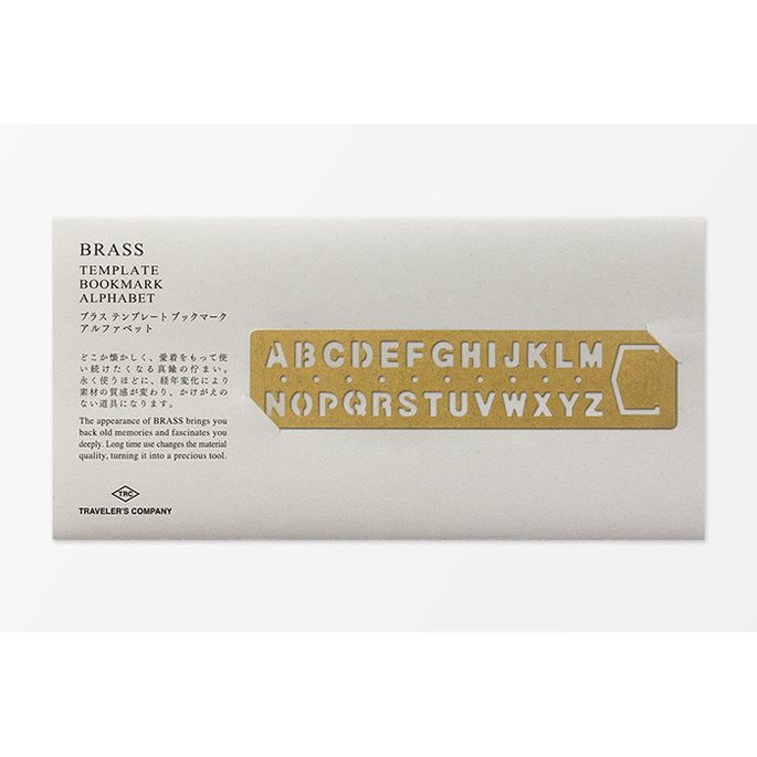 Traveler's Notebook Template Bookmark Alphabet - Smidapaper Ikigai Shop