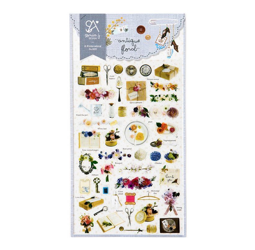Suatelier - Stickers - Antique Floral - Smidapaper Ikigai Shop