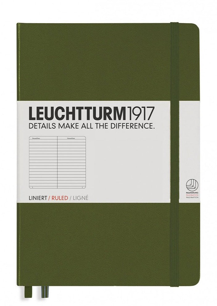 Leuchtturm1917 - A5 Medium Ruled Notebook (multiple colours available) - Smidapaper Ikigai Shop
