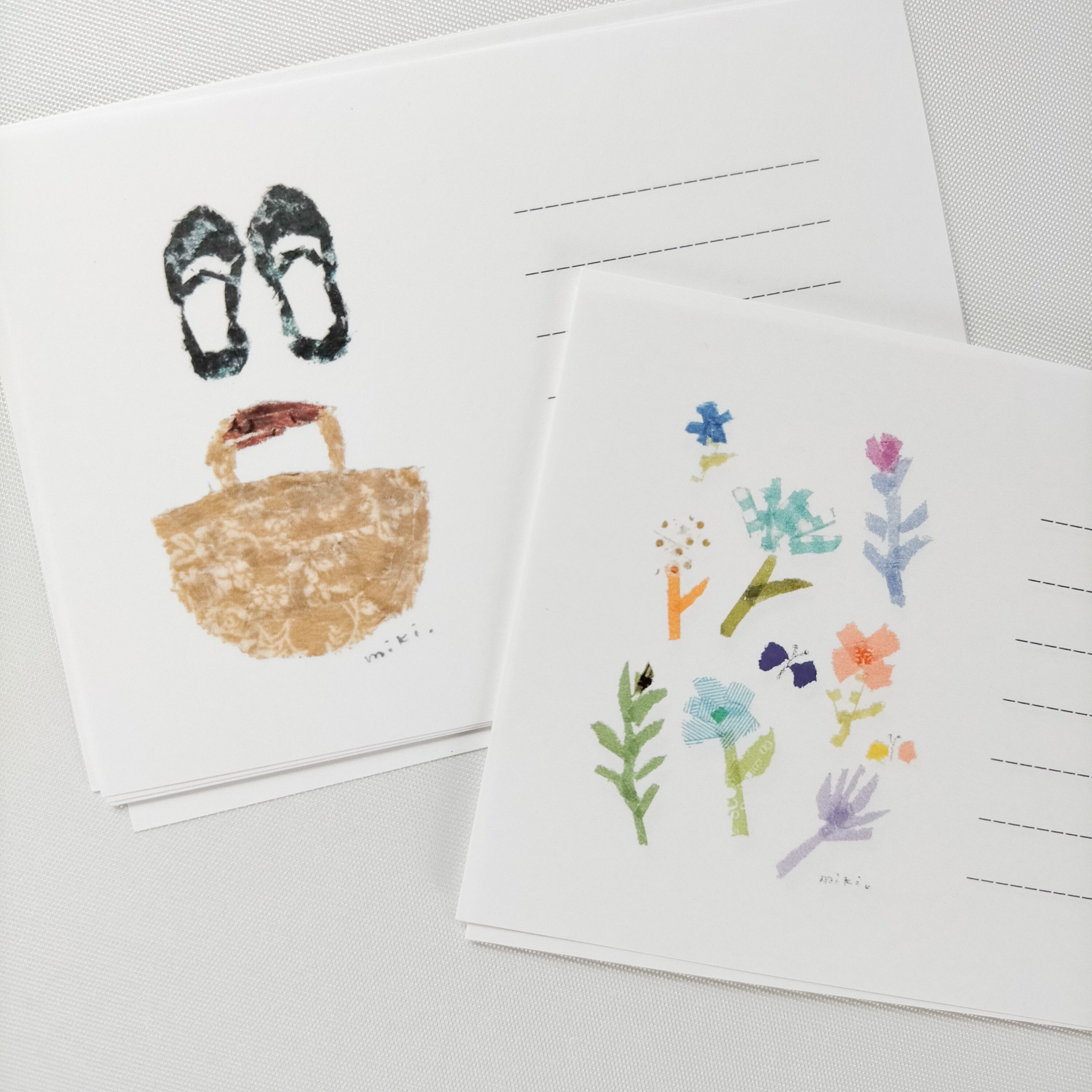 Miki Tamura Note Paper: Flower Time - Smidapaper Ikigai Shop