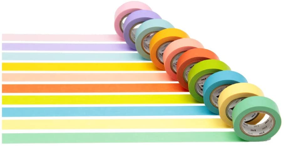 MT Washi Tape - Set of 10 Bright Colour MT10P003 - Smidapaper Ikigai Shop